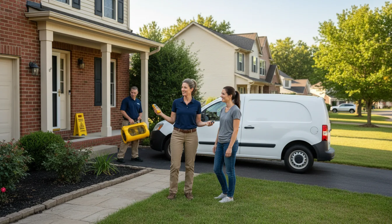 Residential water damage restoration in Hines, IL